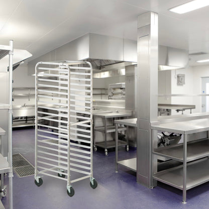 VEVOR Bun Pan Rack, 20-Tier Commercial Bakery Racks with Brake Wheels, Aluminum Racking Trolley Storage for Half & Full Sheet, Speed Rack For Kitchen Home, Bread Baking Equipment, 26"L x 20.4"W x 70"H