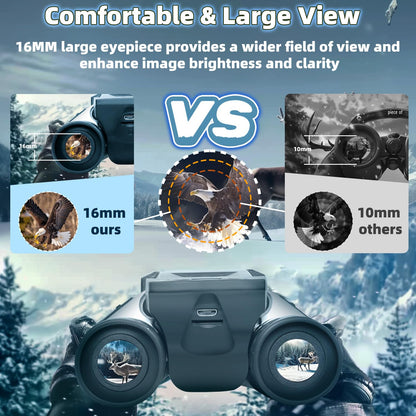 12x32 Binoculars for Adults, Digital Binoculars with Camera 48MP Photo 2.5K Video 2.4" LCD Display Screen with 32GB Micro SD Card for Bird Watching Hunting Football Concerts Theatre