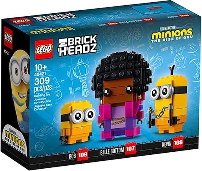 LEGO BricksHeadz Minions 40421 The Rise of Gru - Belle Bottom Kevin and Bob for Ages 3 &amp Up