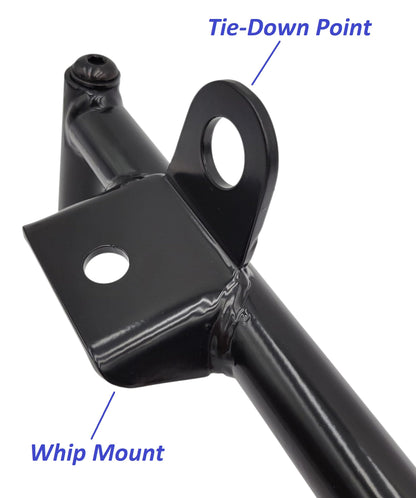 Polaris RZR, Pro XP, Turbo R, Pro R Spare Tire Mount with Dual Flag Mounts, 2020-2024