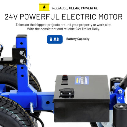 Goodyear Electric Trailer Dolly Super-Duty 7500lbs Max Trailer Weight, 5500lbs for Boats, 1100lbs Tongue Weight, All-Terrain Wheels Ideal for RVs, Toy Haulers, Car Trailers, and Campers