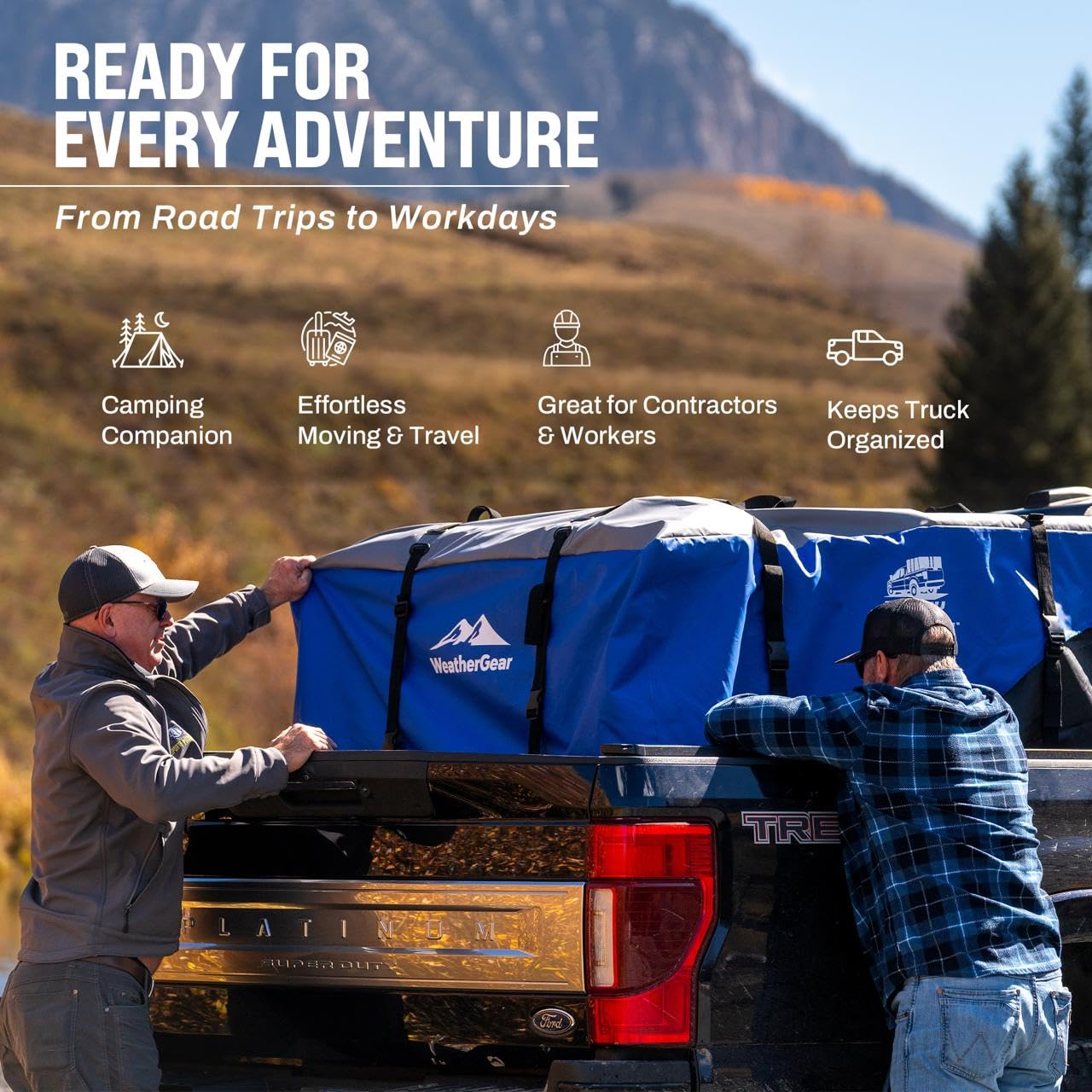 TruckDuffle Truck Bed Storage Bag – Expands Up to 85 Cu Ft – Weatherproof Cargo Organizer – Waterproof Heavy-Duty Soft-Shell Material – Alternative to Tonneau Cover – Fits Compact to Heavy Duty Beds