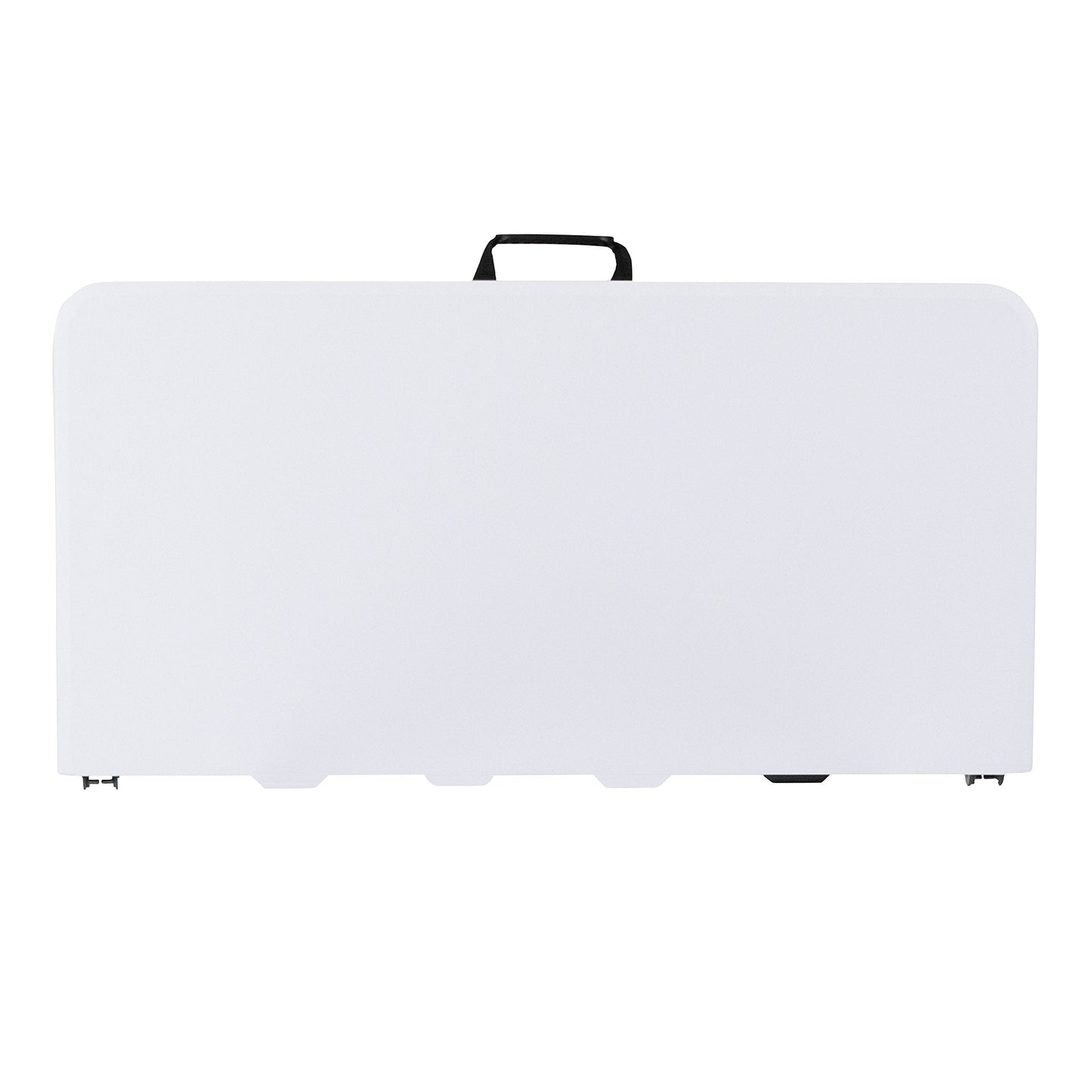 Flash Furniture Kathryn 2.79-Foot Square Bi-Fold Granite White Plastic Folding Table with Carrying Handle