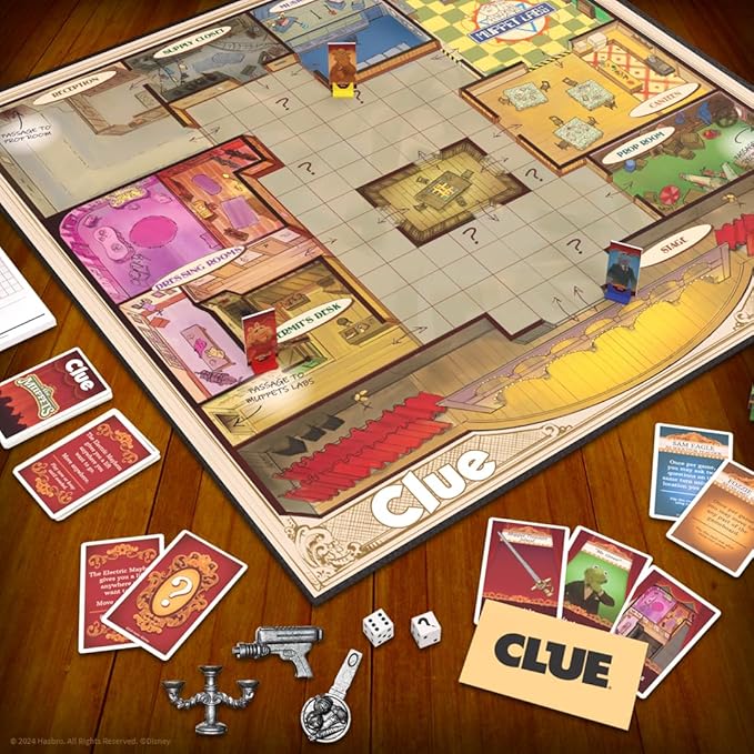 CLUE: The Muppets Classic Board Game Solve The Mystery in The Muppet Theater with Kermit Fozzie &amp More Discover Who Where and What Weapon was Used Officially Licensed The Muppets Merchandi