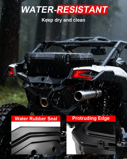 StarknightMT X3 Rear Storage Box, 8GAL Waterproof Cargo Box Compatible with Maverick X3, Outlander (Except 6x6), Renegade, OEM Replace #715004778 w/h Mounting System