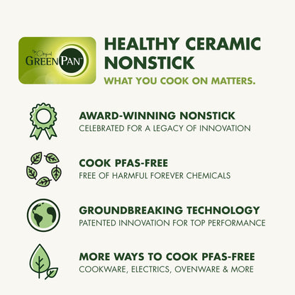 GreenPan Hybrid 9.5” & 11” Nonstick Stainless Steel Frying Pan Set, APEX Tri-Ply Thermobond PFAS-Free Ceramic Skillets, Induction & All Cooktop Compatible, Oven Temp to 850°F, Dishwasher Safe, Gold