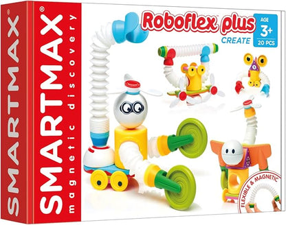 SmartMax Roboflex Plus – Magnetic STEM Building Set with Flexible Bars for Creative Robot and Engineering Play for Ages 3+