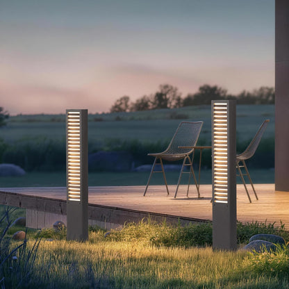 PAKEDANDUN Landscape Path Lights, 39" Pathway Lights, 3000K Outdoor Driveway Light, IP65 Waterproof Modern Bollard Landscape Lighting, Bollards Light Path Led Wired for Patio Lawn Garden Walkway