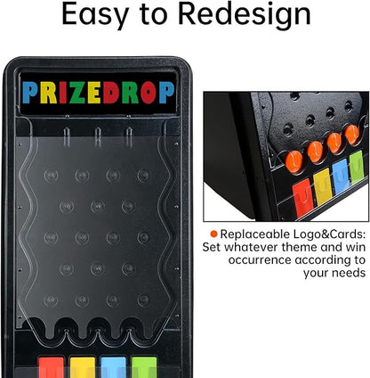 iElyiEsy 25x14 Prize Drop Plinko Board Game Set Featuring 8 Personalizable Playing Pucks. A for Family Get - Togethersand Carnival - Style Events - Mini Collapsible Tabletop Plinko Game Drop