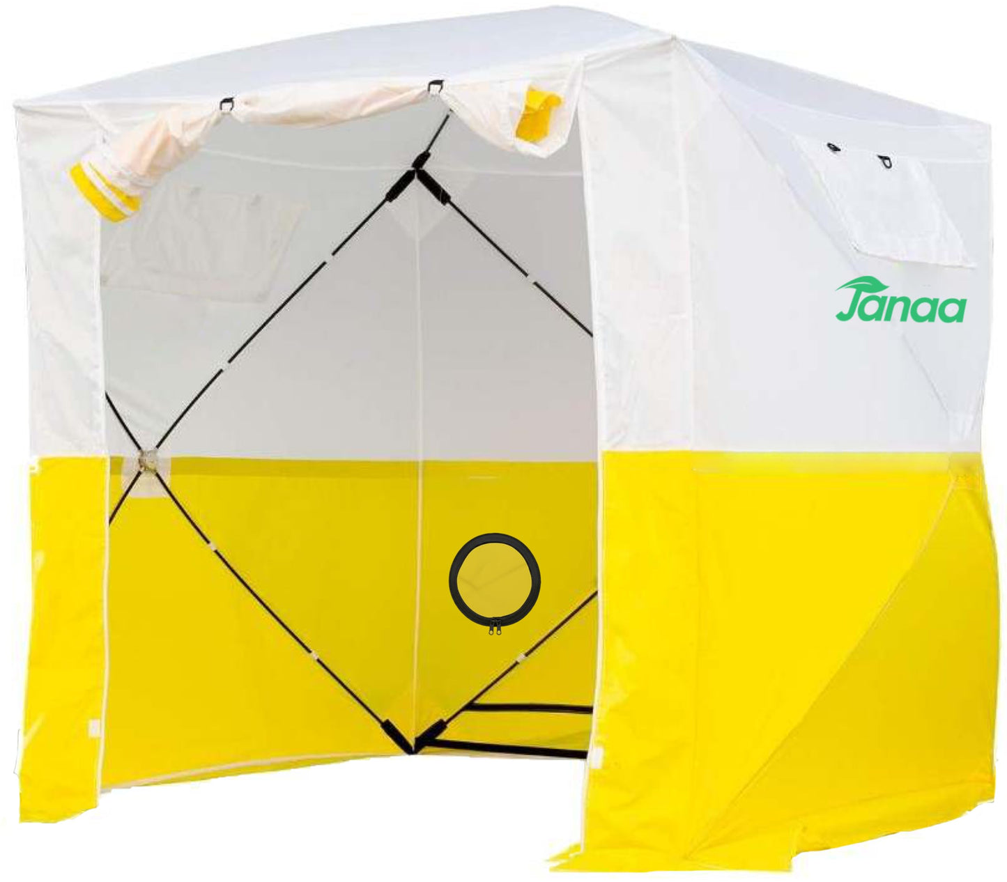 JAX3® Professional Work Tent | Pop Up | 6.2x6.2x7 Ft | Instant Quick and Easy Tool-Free Setup | Waterproof UV50+ & Flame Retardant (CPAI-84) | Splicing, Commercial Tent, Fiber Optic for Heavy-Duty Use