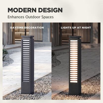 Linkmoon Outdoor Pathway Lights Wired, IP65 Waterproof Landscape Path Light, 27.6'' AC100-240V Bollard Light, Modern Commercial Pathway Lighting, 3000K LED Landscape Lighting for Patio Garden Walkway