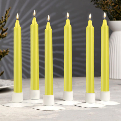24 Pack Yellow Spell Chime Candles – Premium Mini Unscented Taper Candles for Rituals, Prayer, Meditation, Altar, Spells – 4" Tall – Ideal for Witches & Spiritual Practices