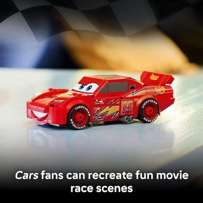 LEGO Speed Champions Lightning McQueen Toy - Disney Pixar Cars Building Blocks for Kids Boys &amp Girls Ages 9+ - Pretend Play Race Car &amp Bedroom Shelf Display - 77255