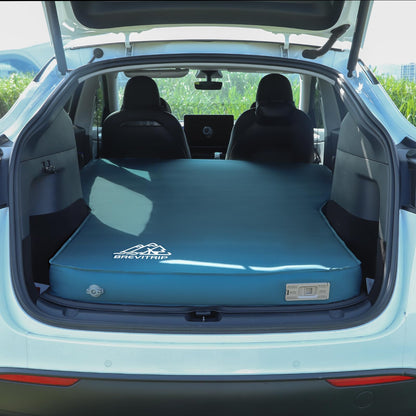 BREVITRIP Camping Air Mattress Tesla Model Y Mattress 4" Ultra Thick SUV Air Mattress for Tesla Model Y Mattress Self Inflating Sleeping Bed Portable SUV Air Mattress Car Bed Camping Blue