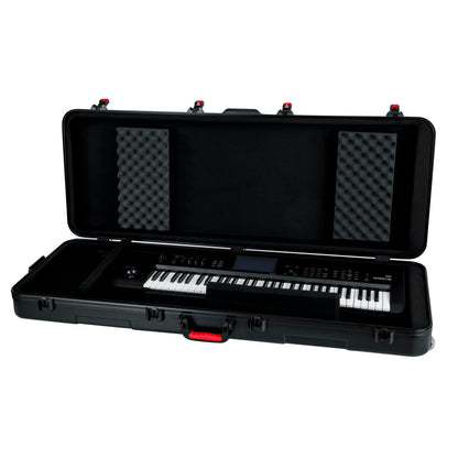 Gator Cases Frequent Flyer's Series Molded Flight Case for 76-Note Keyboards with TSA Approved Locking Latches and Recessed Wheels, (GTSA-KEY76)