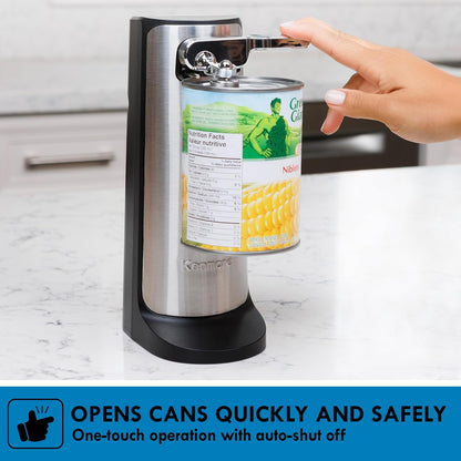 Kenmore Electric Can Opener - Arthritis-Friendly Design | Automatic Stainless Steel with Cord Storage