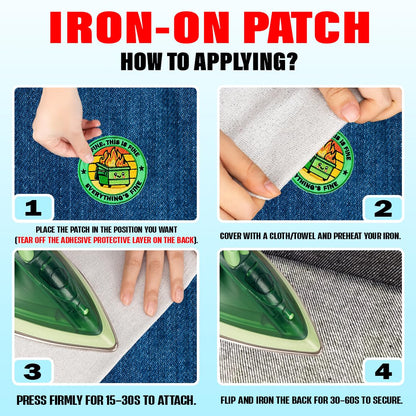 (3Pcs) Have The Day You Deserve Iron-On Embroidered Patch, Black and White Skeleton Design, Set for Jackets, Backpacks, Hats, Vests – 3 Inch