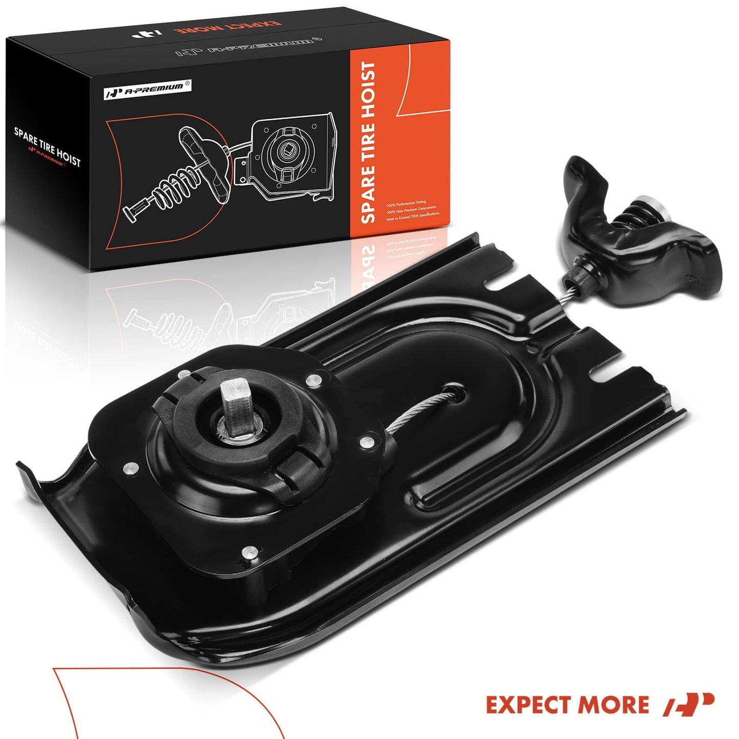 A-Premium Spare Tire Hoist Spare Tire Winch Carrier Compatible with Dodge Durango 2011 2012, Sport Utility, AWD