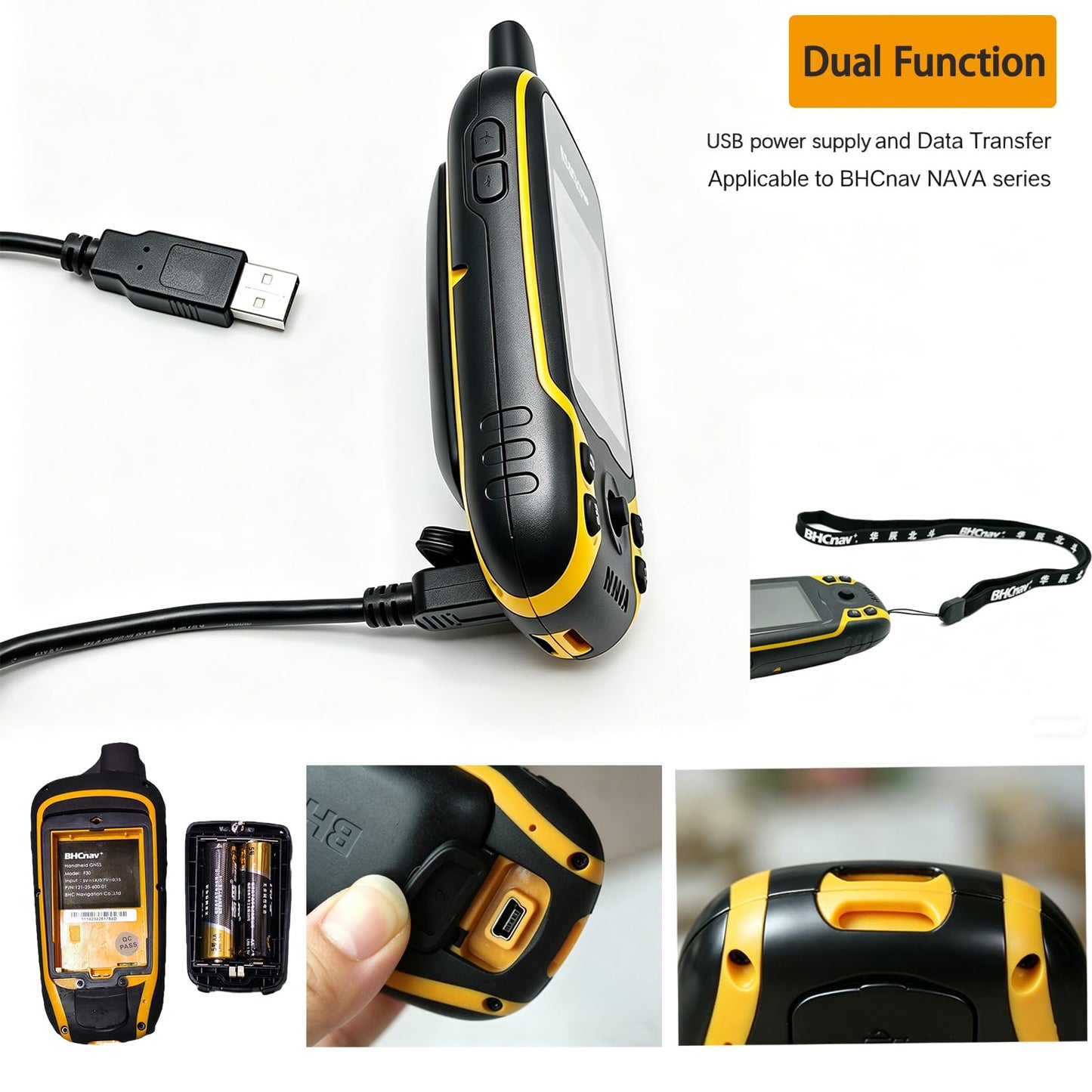 BHCnav NAVA F30 Handheld GPS Navigation Device, Colorful Map Display, Land Accuracy Surveying Equipment for Outdoor Hiking Hunting Traveling Adventures