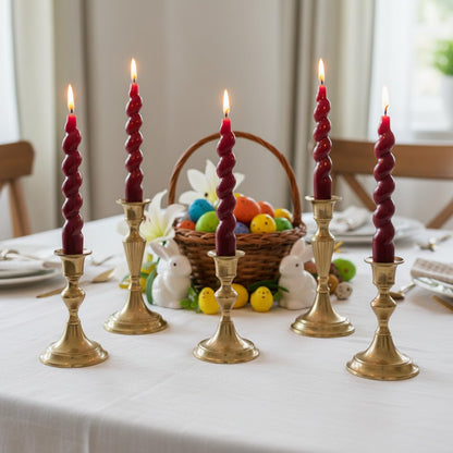 Red Taper Candles Short Candlesticks, 7.5inch Unscented Candle Sticks Dinner Candles for Wedding Centerpiece Home Table Mother's Day Housewarming Party,4 Pack