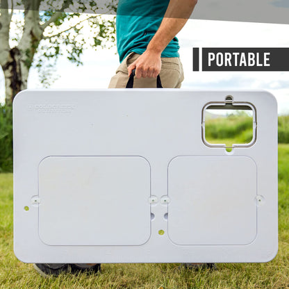 Coldcreek Outfitters Outdoor Washing Table, Sink, Portable and Foldable, Large Dual-Sink Design