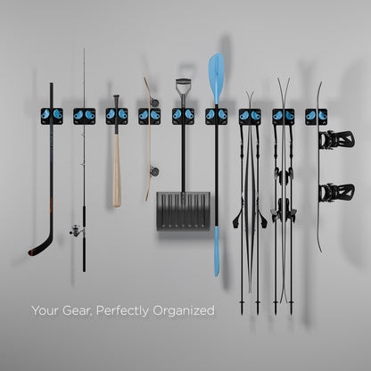 Gravity Grabber, The OG - Ski & Snowboard Wall Mount, Indoor Garage & Home Storage Organizer, Damage-Free Grip, Holds Skis/Boards/Poles/More, Space-Saving Premium Gear Rack, (Wood 6-Pack)