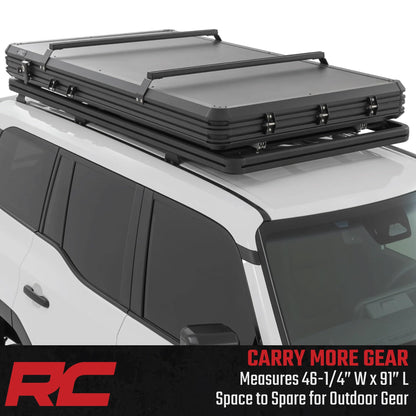 Rough Country Roof Rack System for Toyota Land Cruiser (2024-2025) - Aluminum Overland Cargo Carrier with T-Slot Mounting System, Adjustable Cross Bars