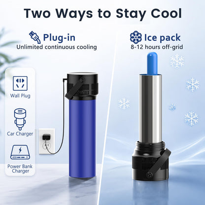 PURZOT Electric Insulin Cooler Travel Case with Backpack, TSA Approved Smart Medicine Cold Storage with Biogel Ice Pack for Travel, Portable Refrigerated Case for Diabetic Pens & Vials (Blue)