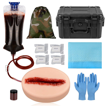 MedEduQuest Laceration Wound Packing Trainer kit, Stop The Bleeding Training Kit, Bleed Control Kit for Medical Classes - Tactical Box