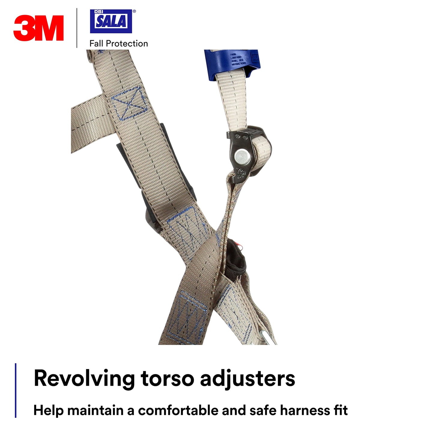 3M DBI-SALA ExoFit X100 Comfort Vest Safety Harness Fall Protection, OSHA, ANSI, General Purpose, 1 D-Ring, Tongue Buckle Leg Strap, Pass-through Chest Buckle, Zinc Plated Steel, 1401004, 2X