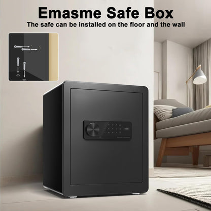 Safe Box, Home Safe with Fireproof &Waterproof Bag Caja Fuerte Para Dinero Money Safety Box for Cash Documents Safes for Home with Digital Electronic Keypad &Removable Shelf (2.0 Cubic Feet Digital)