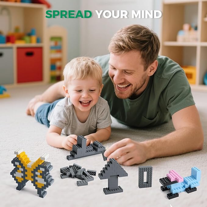 500 Piece Classic Building Bricks and 1 Gray Baseplate 2x4 Bricks Bulk Creative Building Toys Blocks Bulk for Kids Ages 6+ Dark Gray(Small Bricks 1.25x0.62x0.47 in)