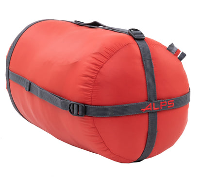 ALPS Mountaineering Zenith +30° Mummy Sleeping Bag, Regular - Gray/Red, New