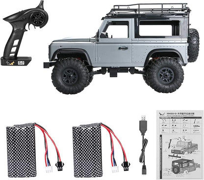 GoolRC MN 99s RC Car 1/12 Scale 4WD 2.4G Remote Control Car for and Adults RTR RC Crawler Off Road Truck for Land Rover Vehicle Models with 2 Batteries