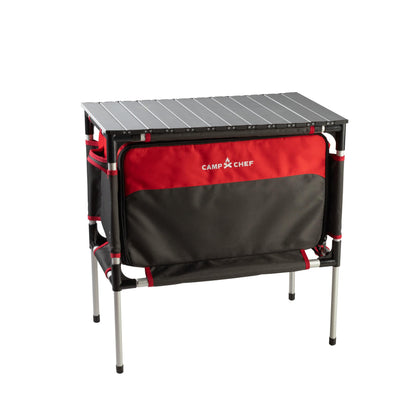 Camp Chef Sherpa Camp Table & Organizer, Table top 27" x 17", Table Height 28", Brick