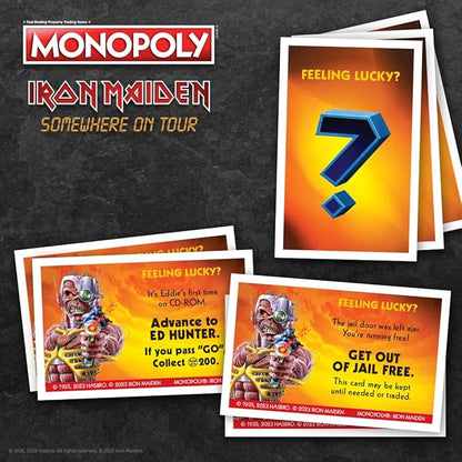 Monopoly Iron Maiden | Play as Bruce’s Lantern Guitar Amp Stack Nicko’s Drum Kit and More | Officially Licensed Collectible Game Honoring British Classic Heavy Metal Icons