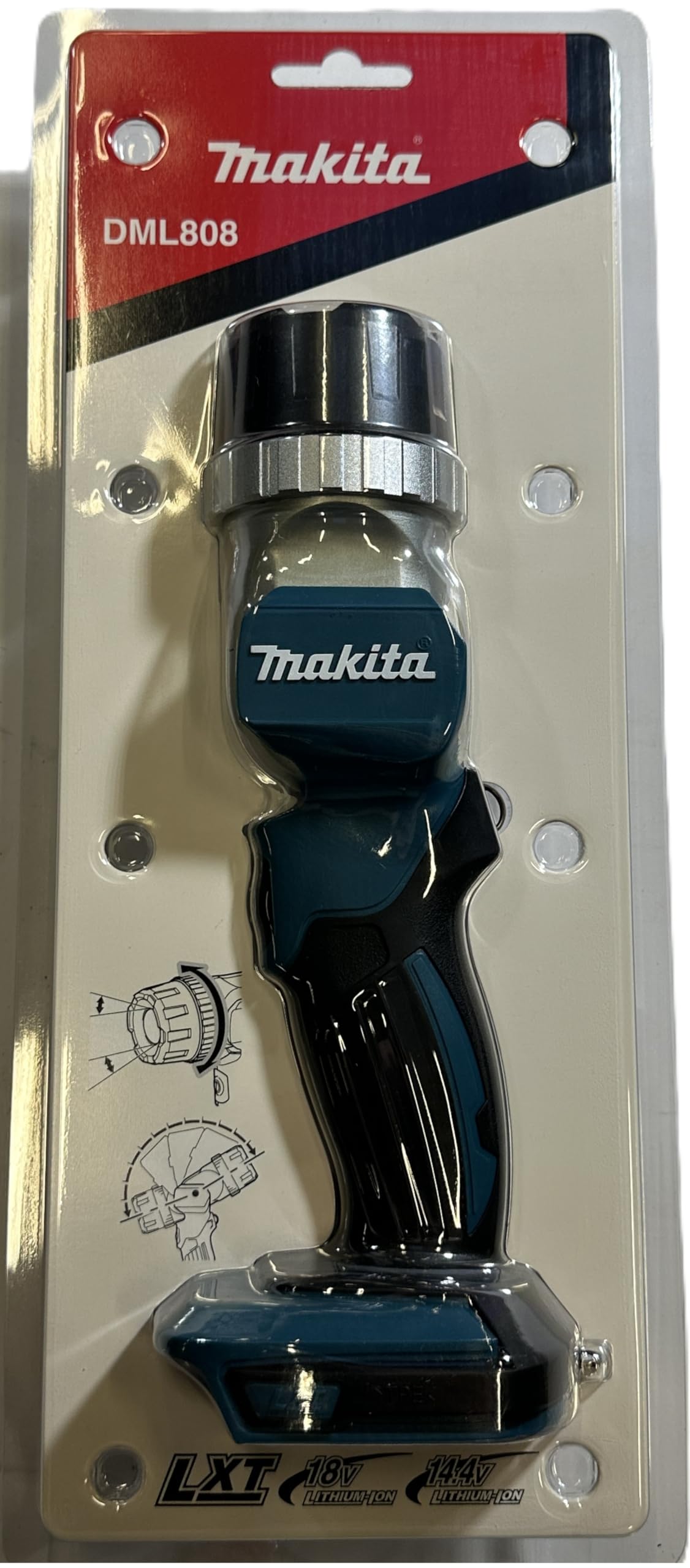 Makita DML808 18V LXT Lithium-Ion Cordless Adjustable Beam L.E.D. Flashlight, Flashlight Only