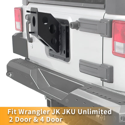 MONOKING JK JKU Heavy Duty Tire Carrier Support up to 40 inch Wheel, Adjustable Spare Tire Mount Holder Compatible for 2007-2018 Wrangler JK JKU Unlimited 2 & 4 Doors