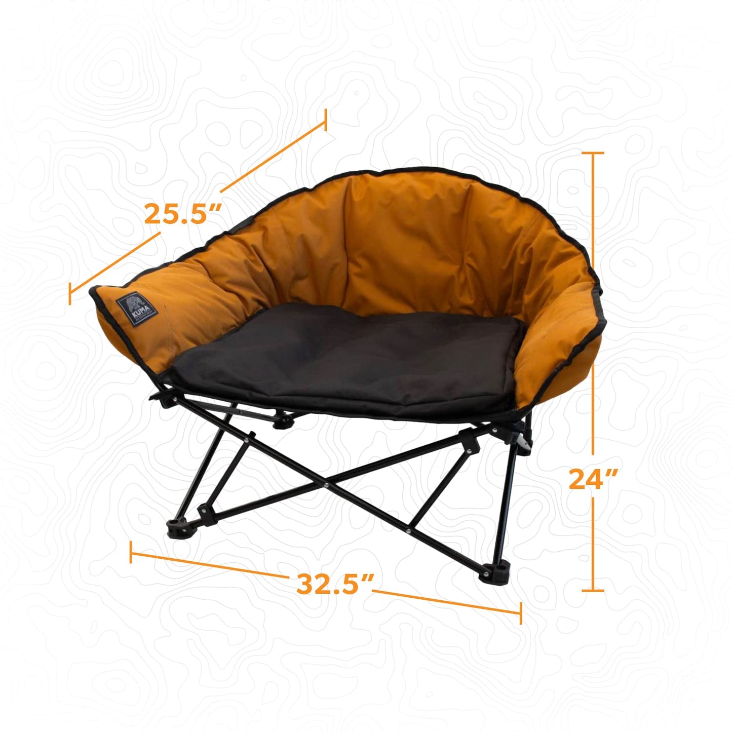 Kuma Outdoor Gear Lazy Bear Dog Bed with Carry Bag, Ultimate Portable Luxury Outdoor Dog Bed for Camping, Glamping & Outdoor Adventures (Sierra/Black)