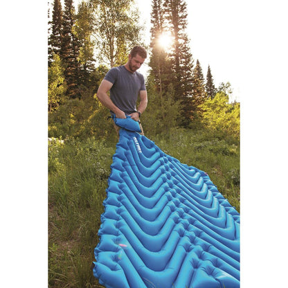 KLYMIT Double V Inflatable Sleeping Pad | Thick, Lightweight, Easy to Inflate, Foldable Air Bed Mattress for Camping & Backpacking