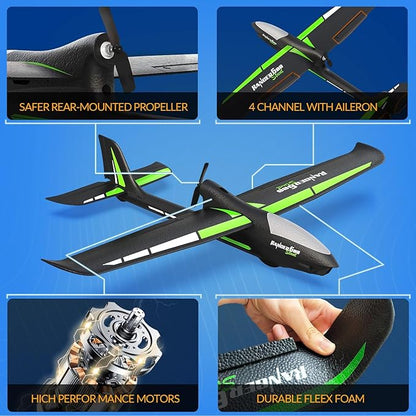 volantexrc RC Plane 4CH Remote Control Glider Airplane RTF with 6-Axis Gyro 3 Modes &amp Aerobatics Easy to Fly 2.4GHz Radio Controlled Aircraft for Beginners&amp Adults Ranger600 Stunt Black