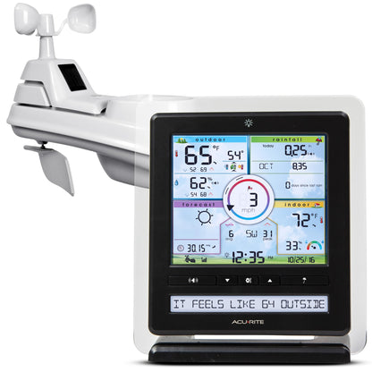 AcuRite Iris (5-in-1) Wireless Indoor/Outdoor Weather Station with Color Display for Hyperlocal Weather Conditions (01536MCBA1)