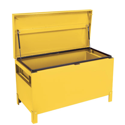 GarveeLife Heavy Duty Steel Truck Bed Tool Box - 48" XXL Lockable Jobsite Storage Chest - Weather-Resistant, Safe Hinge, Tongue Lock - Pickup, Trailer, Garage Use - 48"x 24"x 24", Yellow