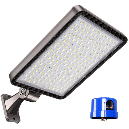ledmo 480W LED Parking Lot Lights,Super Bright 72000LM for Large Area Lighting,IP65 Waterproof LED Street Light with Dusk to Dawn Adjustable Wall Mount Commercial Parking Lot Lights Outdoor