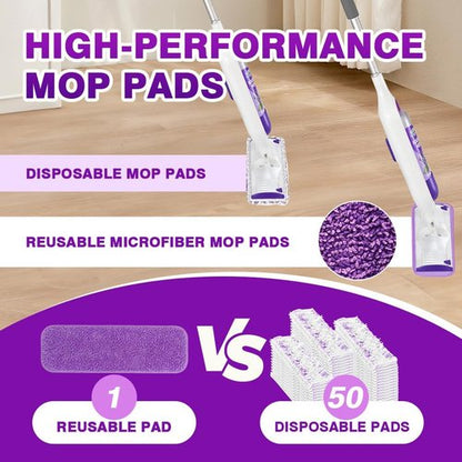 HOMEXCEL Microfiber Mop Pads - Reusable PowerMop Refills for 13"-15" Spray Mops | Machine Washable, Pack of 4