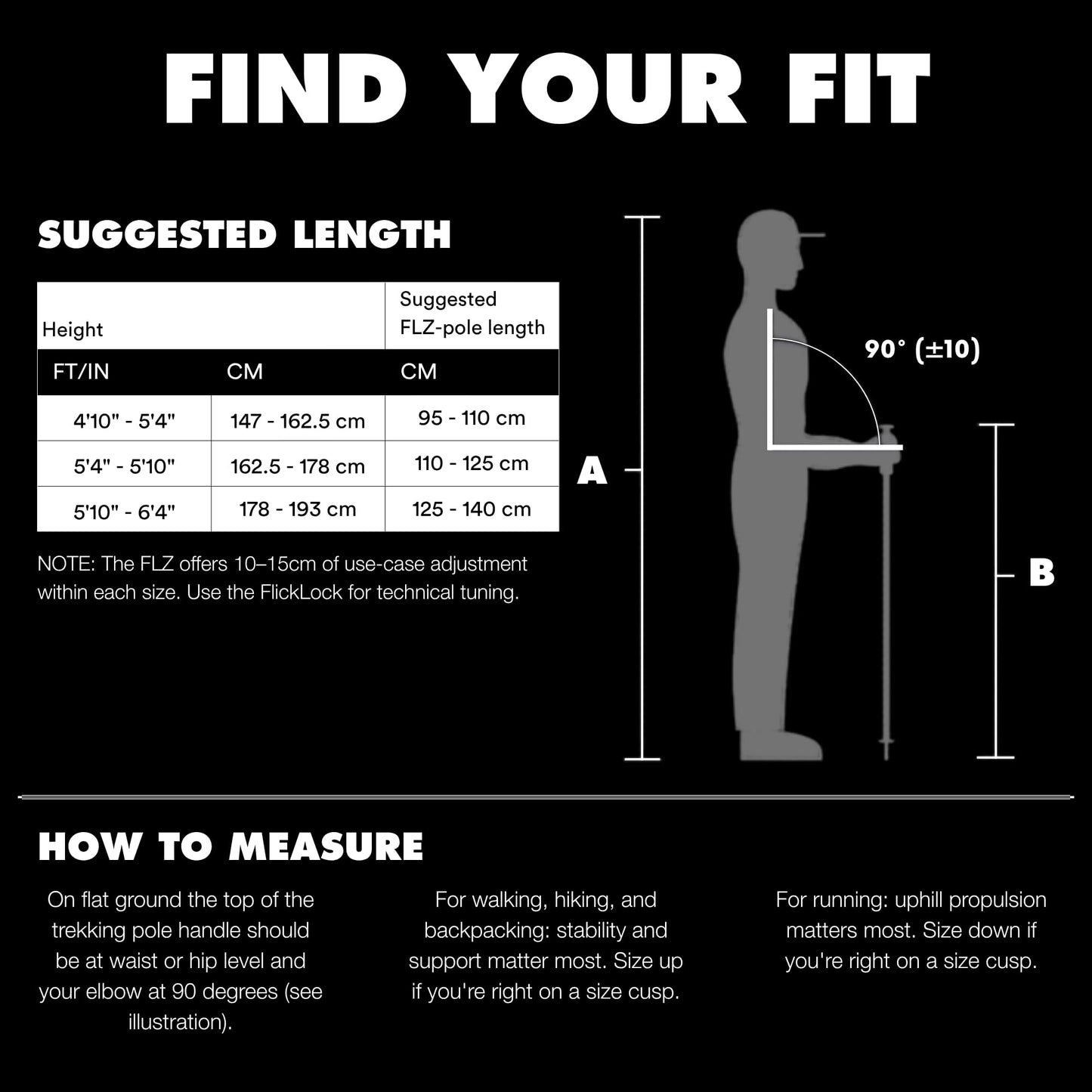 BLACK DIAMOND Distance FLZ Trekking Poles (Pair) | Aluminum Adjustable Z-Pole Design | FlickLock | Lightweight Poles for Hiking & Trail Running | Pewter | 125 cm