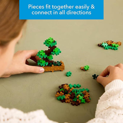 PLUS PLUS Playful Plant Packets 3D Puzzle Building Block Set 300 Mini Interlocking Pieces Fun Activies for Kids - 6 Pack