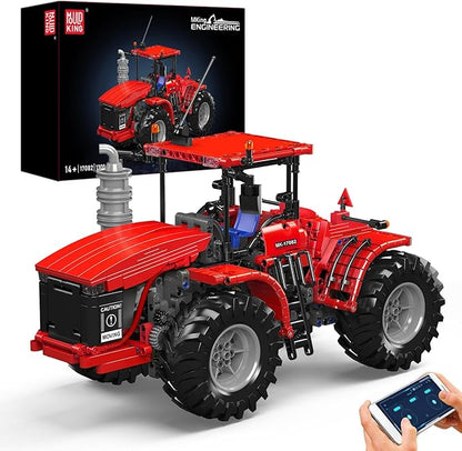 Mould King 17082 Technical Tractor Building Kit 1300+ PCS Motorized Construction Vehicle Model Set Remote Control Engineering Tractor Blocks for Adults &amp Collectors