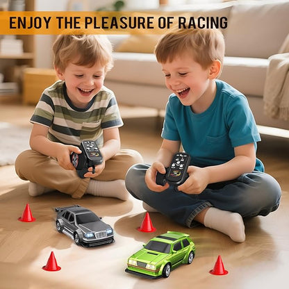 Mini RC Drift Car 1/43 with Gyroscope 4WD Full Proportional RC Car 2.4GHZ Hobby Grade Remote Control Cars RTR Model Vehicle 20+KM/H High Speed for Hobbyists Kids Adults (Lime Green)