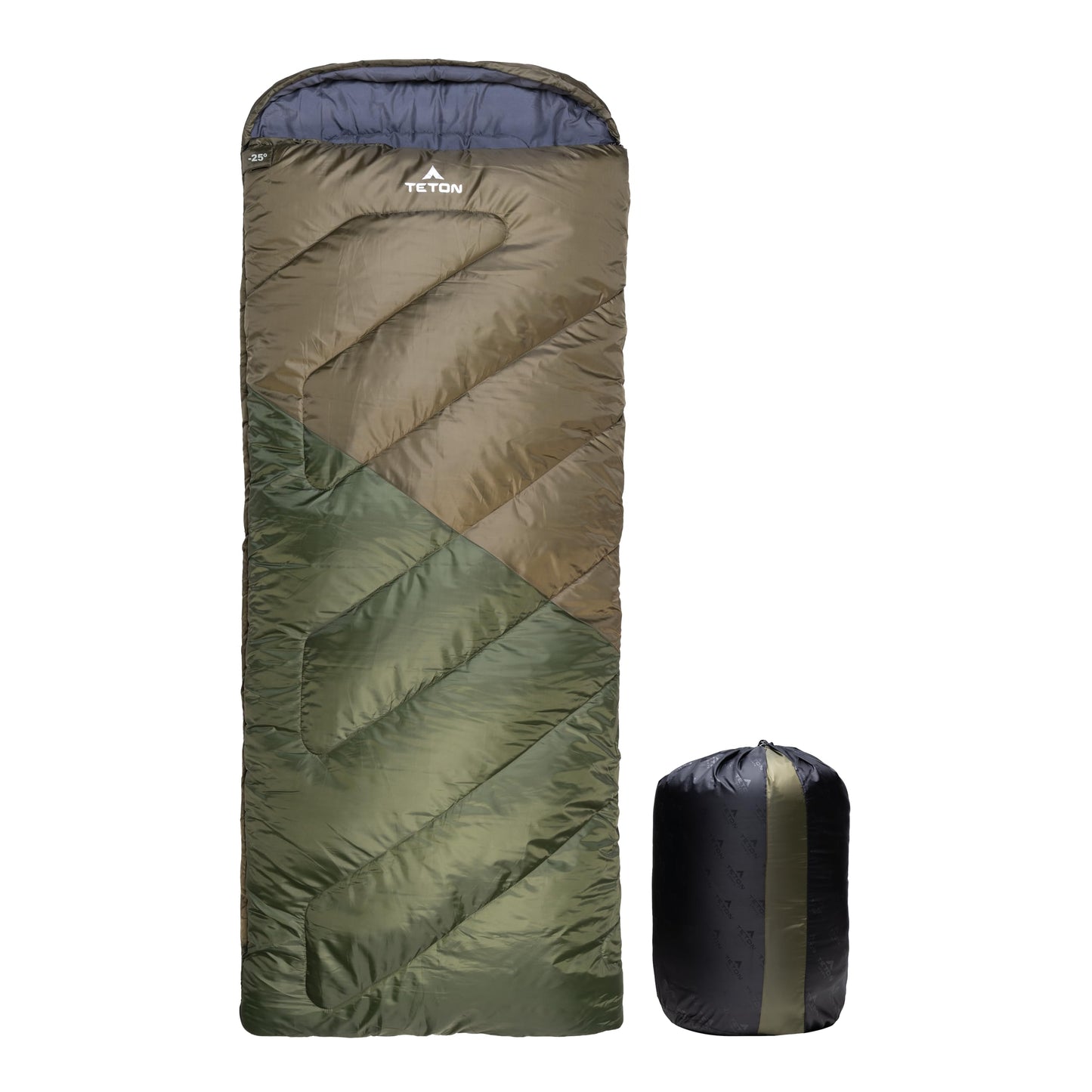 Teton Celsius Regular -25F Degree Sleeping Bag - Cold-Weather Sleeping Bag for Adults and Kids - Camping Made Easy and Warm. Compression Sack Included